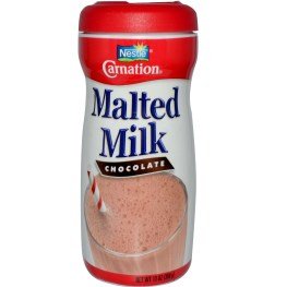Carnation malted milk chocolate front packaging showing label and convenience
