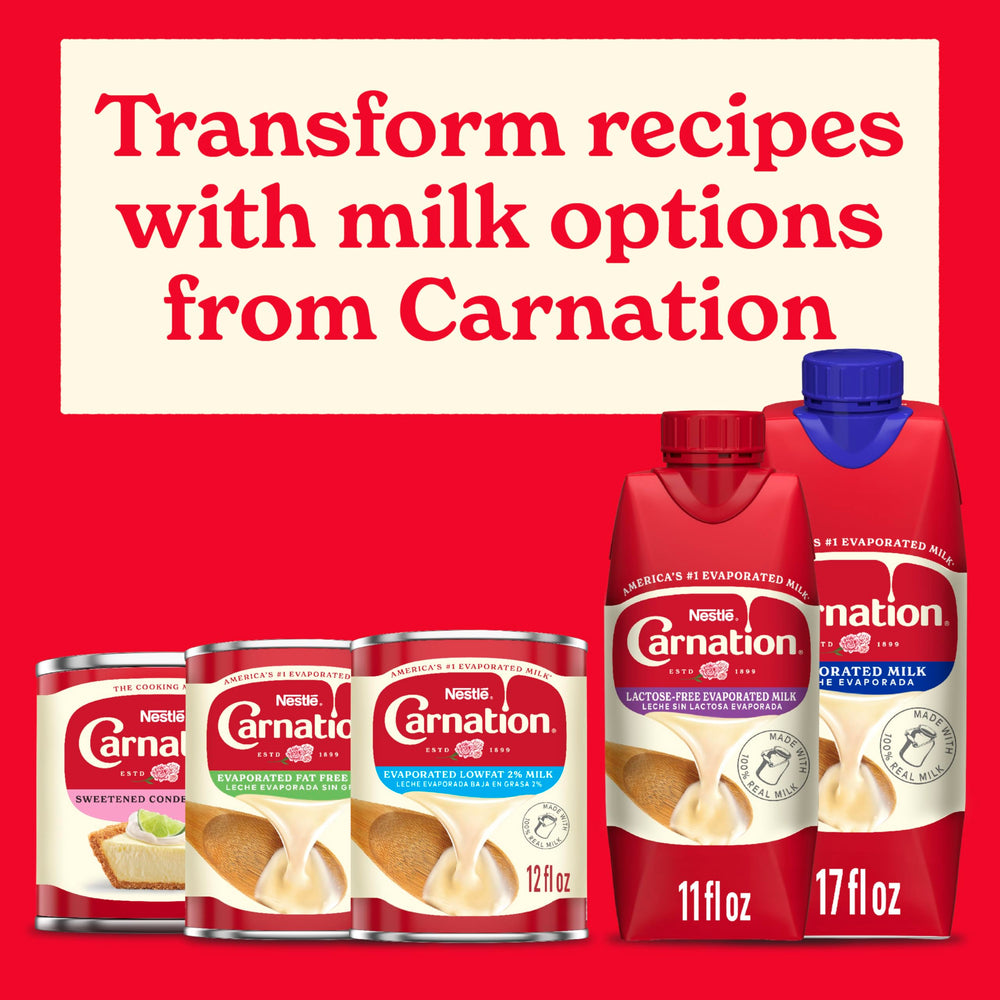 Carnation twelve-carton pack size next to measuring tools for portion planning
