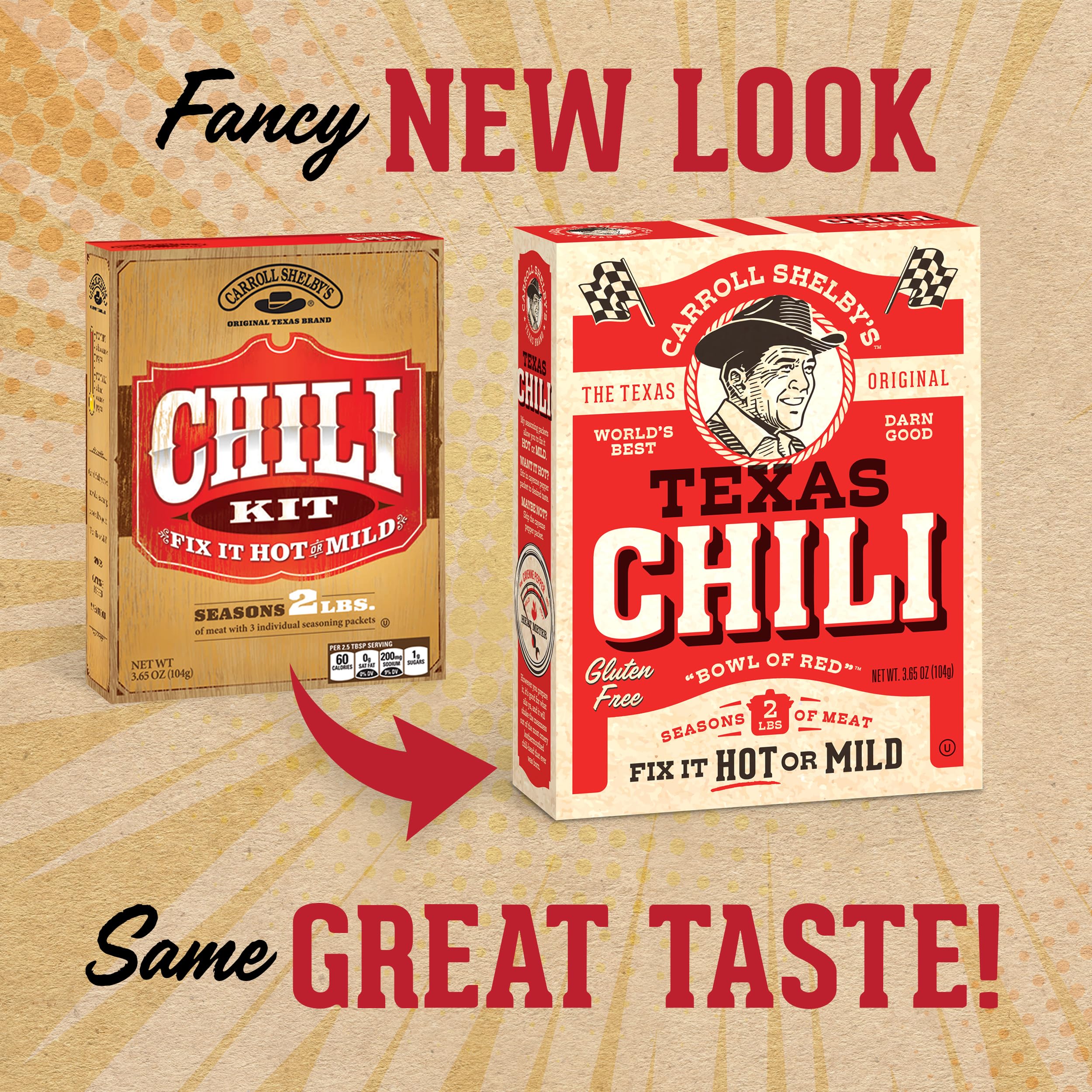 Bowl of prepared chili made with Carroll Shelby's kit, showcasing hearty texture and versatile serving option