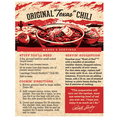 Carroll Shelby's individual seasoning, cayenne, and masa packets displayed for easy customization and portion control