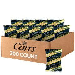 Carr's front packaging showing case label and product count benefits portion control