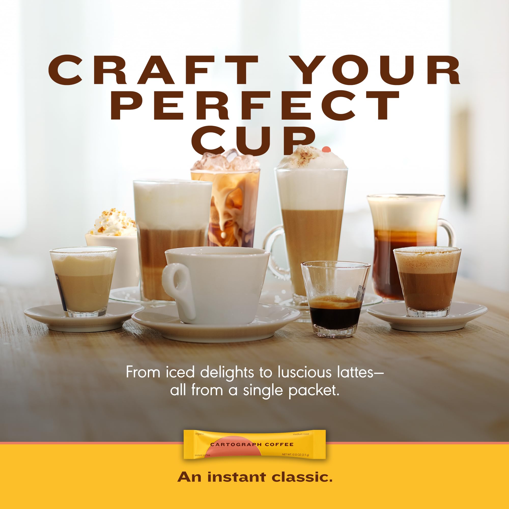 CARTOGRAPH COFFEE iced coffee prepared from a stick showing refreshment and versatility benefit