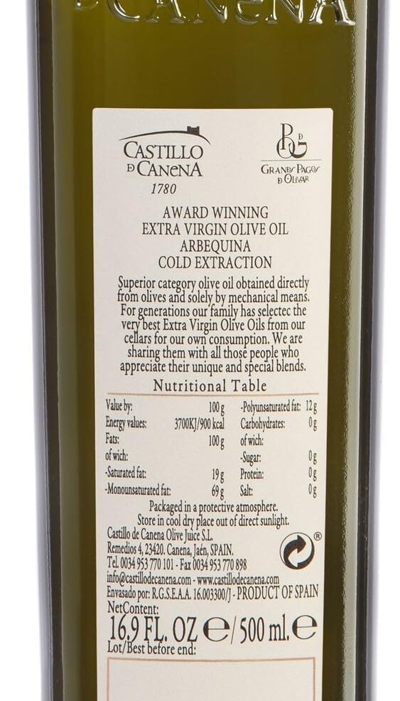 Castillo de Canena oil surface close-up revealing smooth texture and glossy sheen