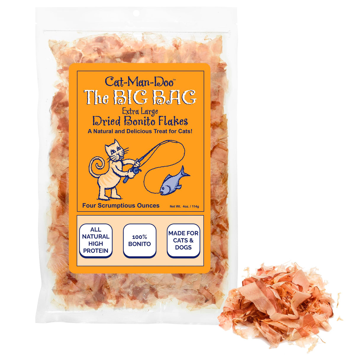 Life Essentials by Cat-Man-Doo front packaging showing 4oz bag and resealable top for freshness