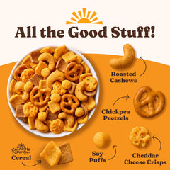 Catalina Crunch mix spread on table showing ingredients and visual appetite appeal benefit