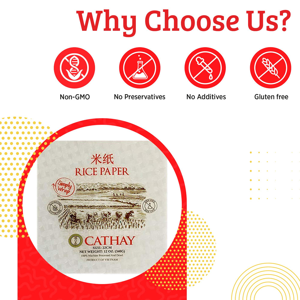Cathay fried rice paper chips displayed as crispy snack option and versatile use