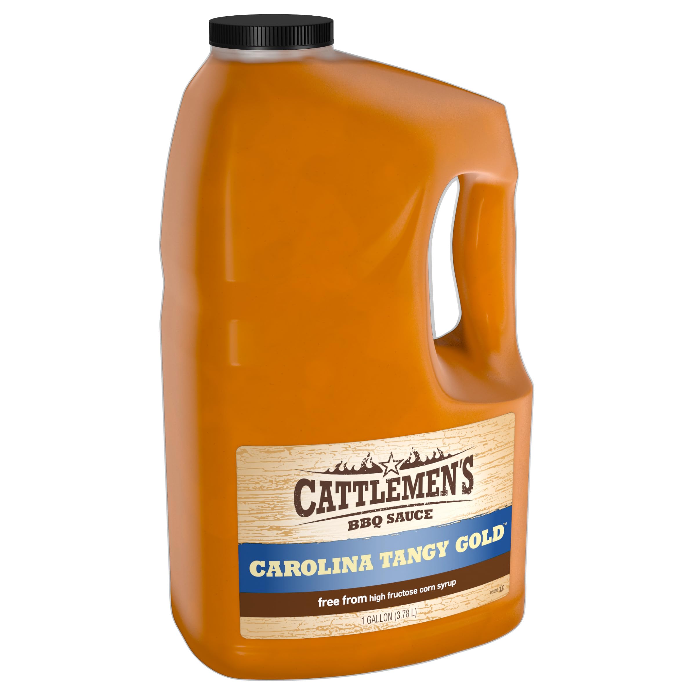 Cattlemen's front label showing product identity and bold golden color benefit