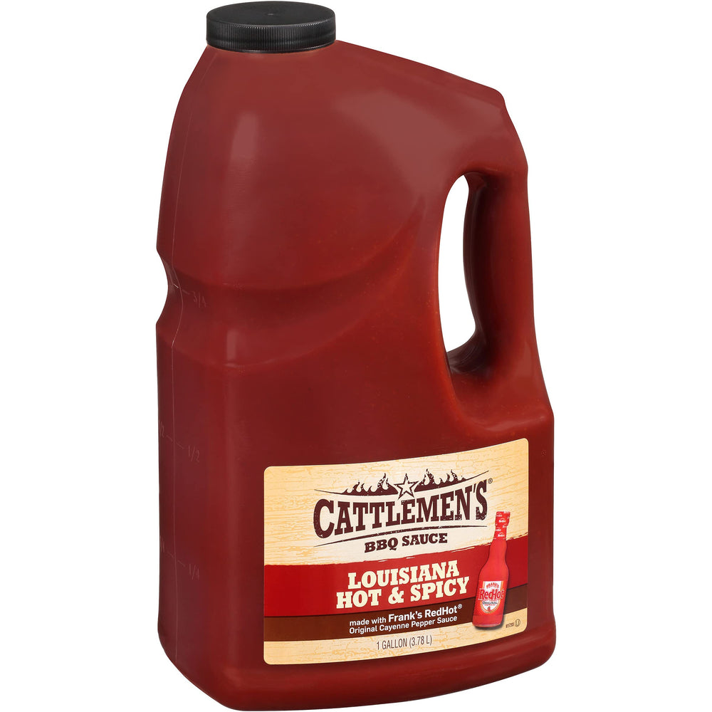 Cattlemen's one-gallon front view showing packaging and easy storage benefit