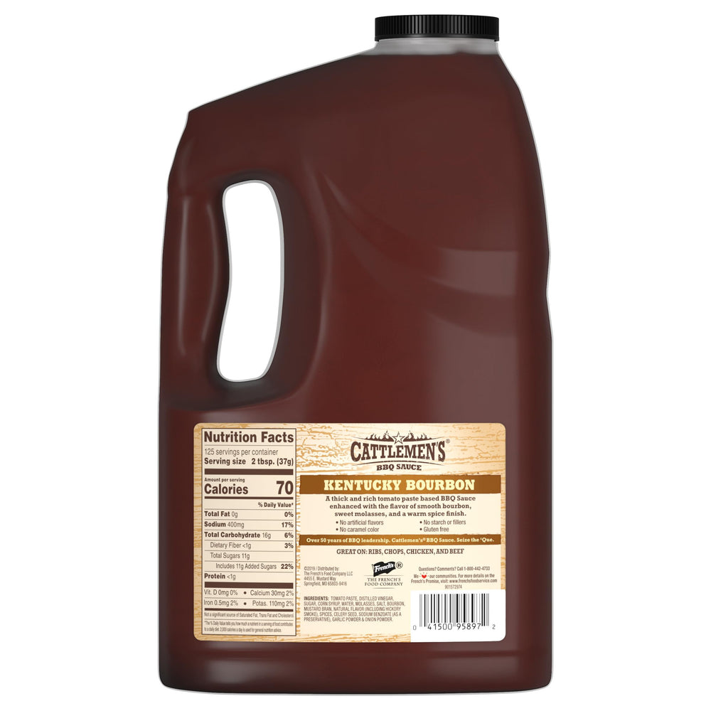 Cattlemen's pouring sauce close-up highlighting thick cling and gloss