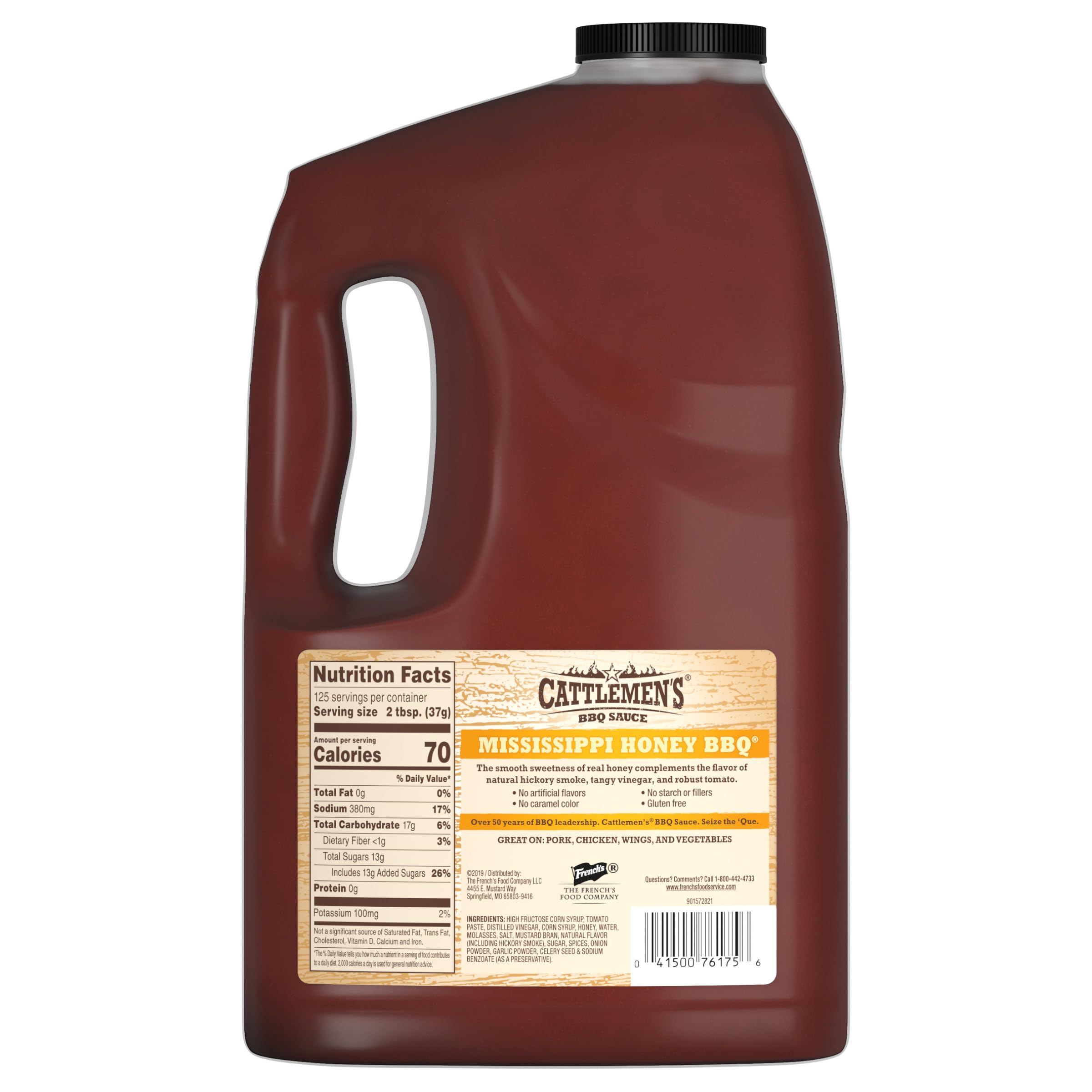 Cattlemen's sauce pouring to show thick texture and cling for glazing