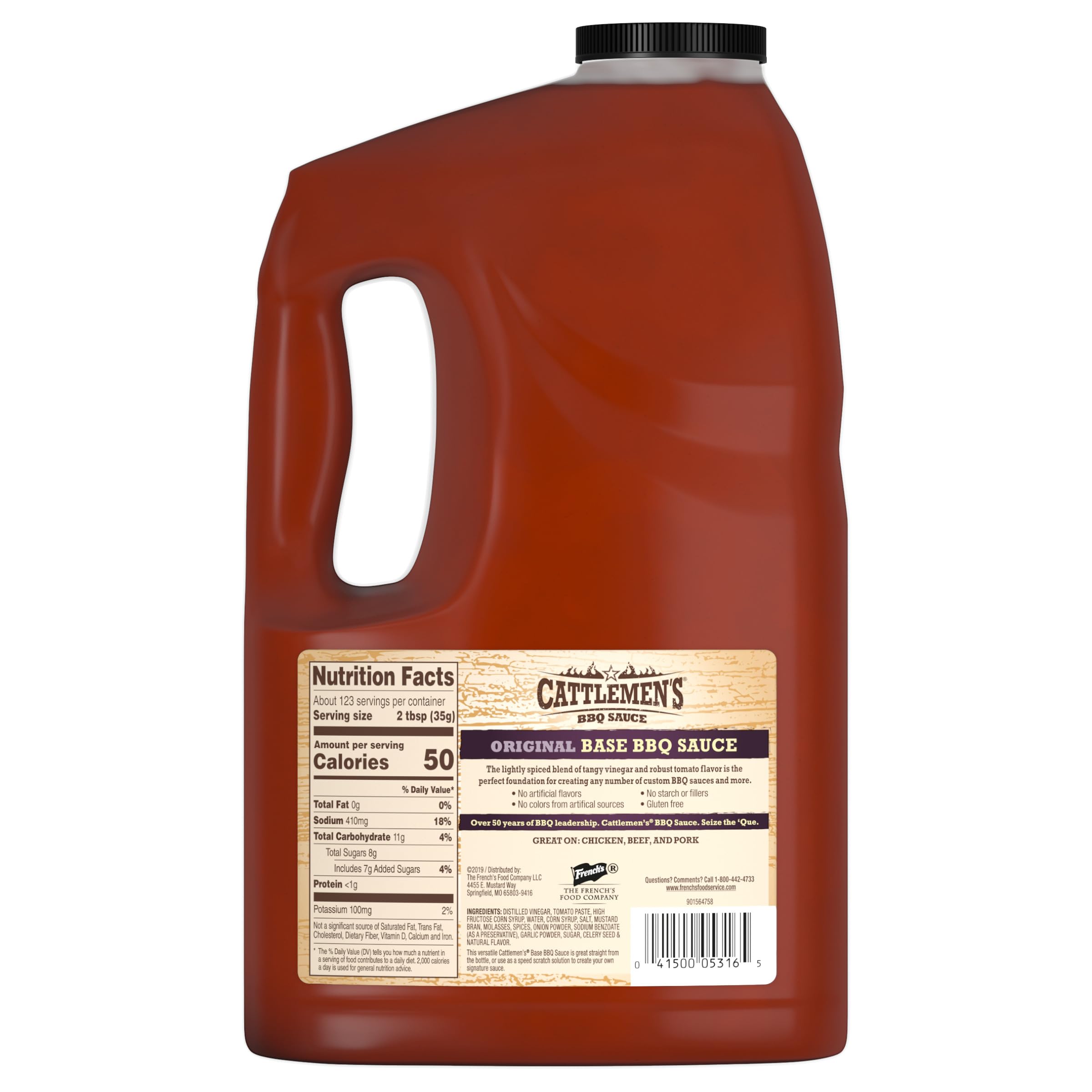 Cattlemen's base sauce pouring to show thick consistency and excellent cling benefit