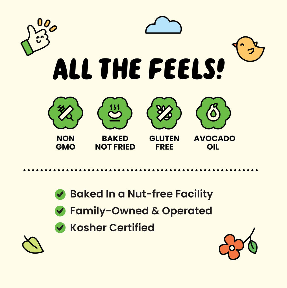 Back label of Caulipuffs ingredient list showing clean, non-GMO ingredients