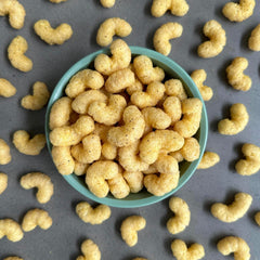 Bowl of Caulipuffs ready to serve showcasing brand convenience and shareability