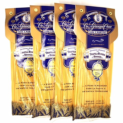 Cav. Giuseppe Cocco front packaging of handmade slow-dried spaghetti showing label and artisanal quality