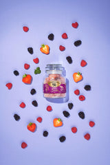 Cavendish & Harvey close-up of candy texture highlighting powdered sugar and real fruit-juice flavor