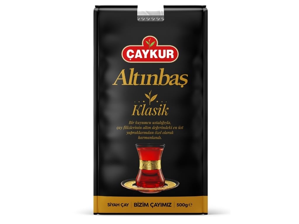 ÇAYKUR front packaging showing premium Altınbaş 500g and elegant design benefit