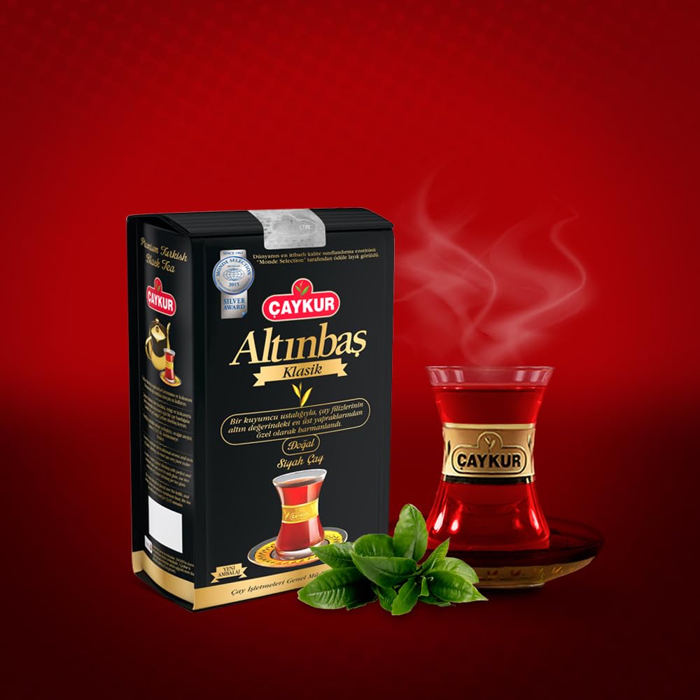 ÇAYKUR pack label showing brand and net weight for trusted purchase information benefit