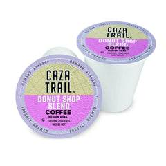 Caza Trail close-up of pod foil sealing highlighting freshness and clear labeling
