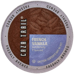 Caza Trail front packaging showing 100-count pods and convenience