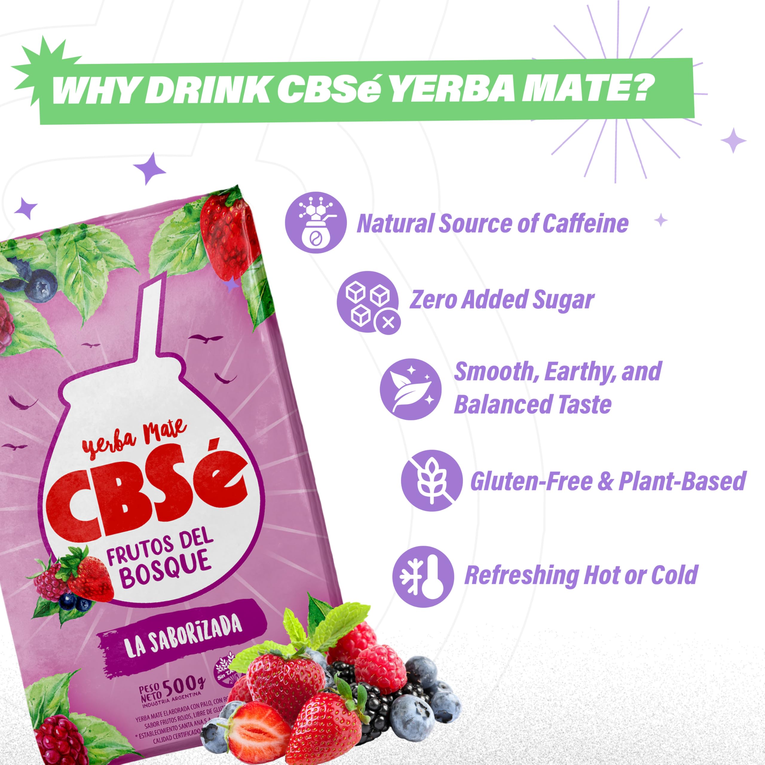 CBSé close-up of yerba leaf texture highlighting quality and smooth mouthfeel