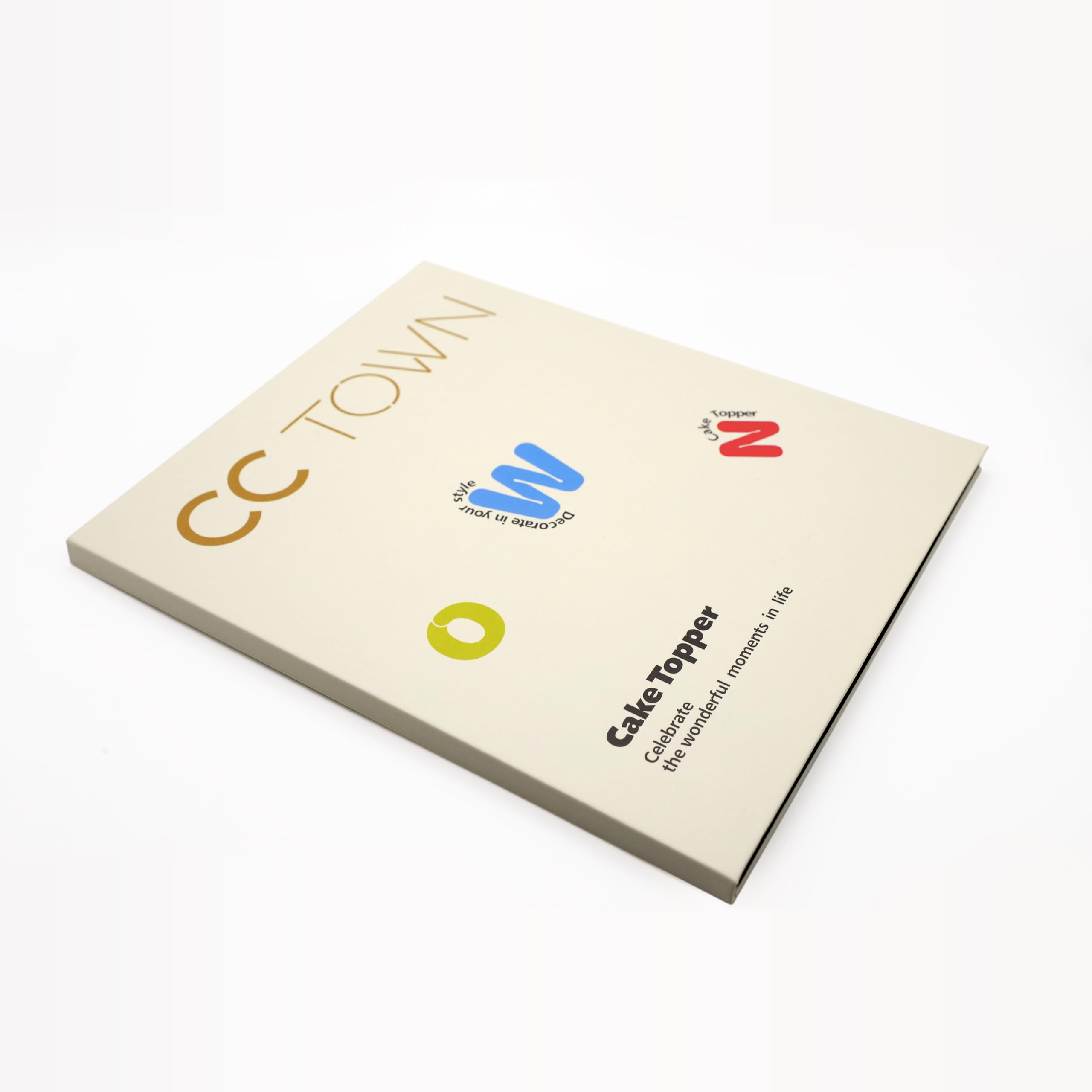 CC TOWN topper beside ruler showing 6 by 6.7 inch size for scale