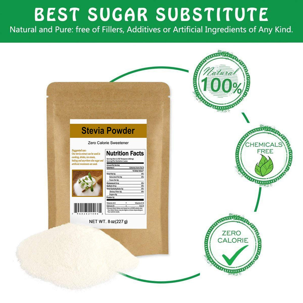 close-up of CCnature stevia powder texture for smooth mixing