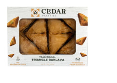 Cedar Pastries front pack showing 8-piece grab-and-go baklava, convenient and authentic