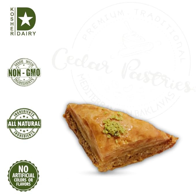 Cedar Pastries open pack with eight triangular pieces, easy portion control