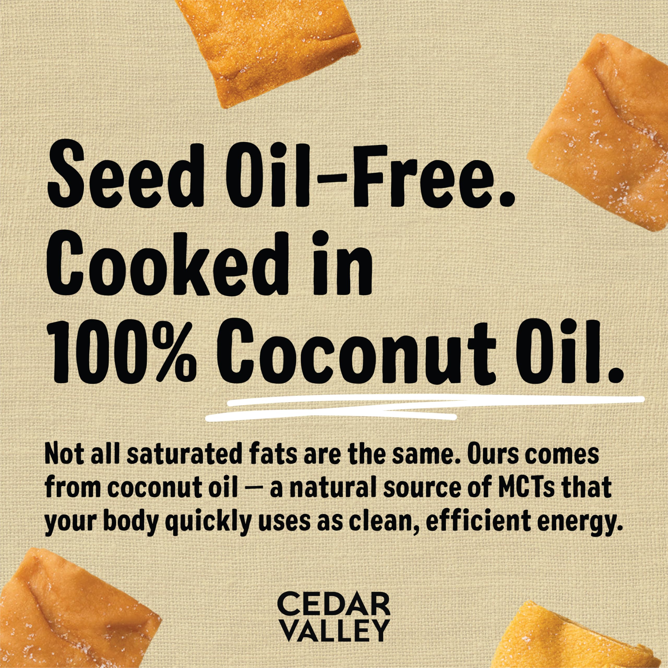 Cedar Valley nutrition facts and label closeup showing clean ingredients