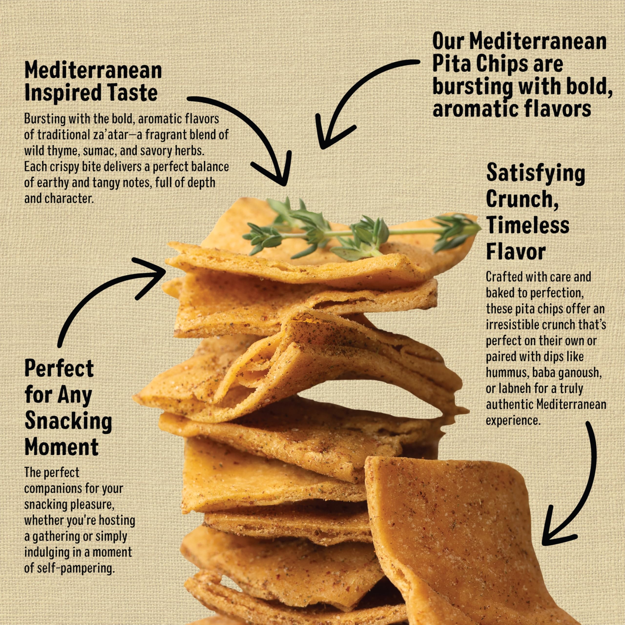 Cedar Valley pita chips served with hummus for dipping