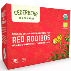 Cederberg Tea Company front packaging showing 100 teabags and freshness seal