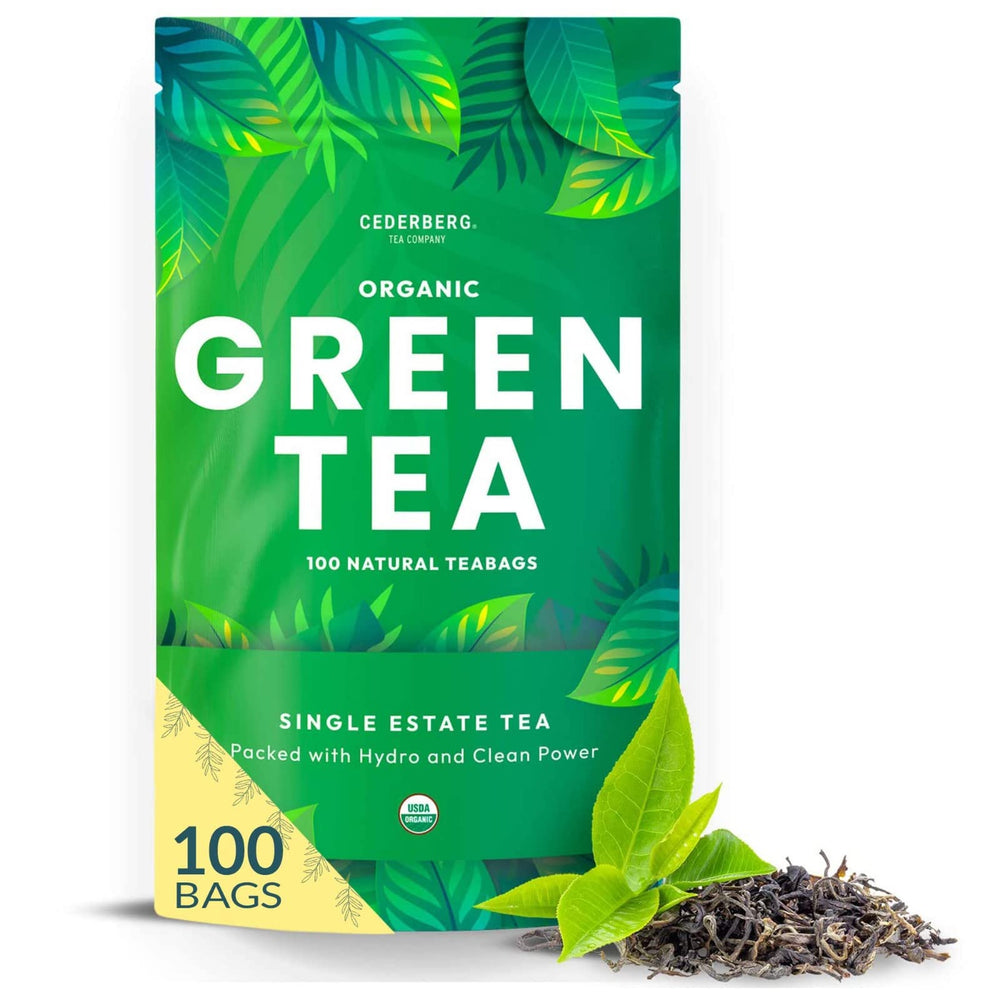 Cederberg Tea Company front pouch view showing organic label and 100 tea bags benefit