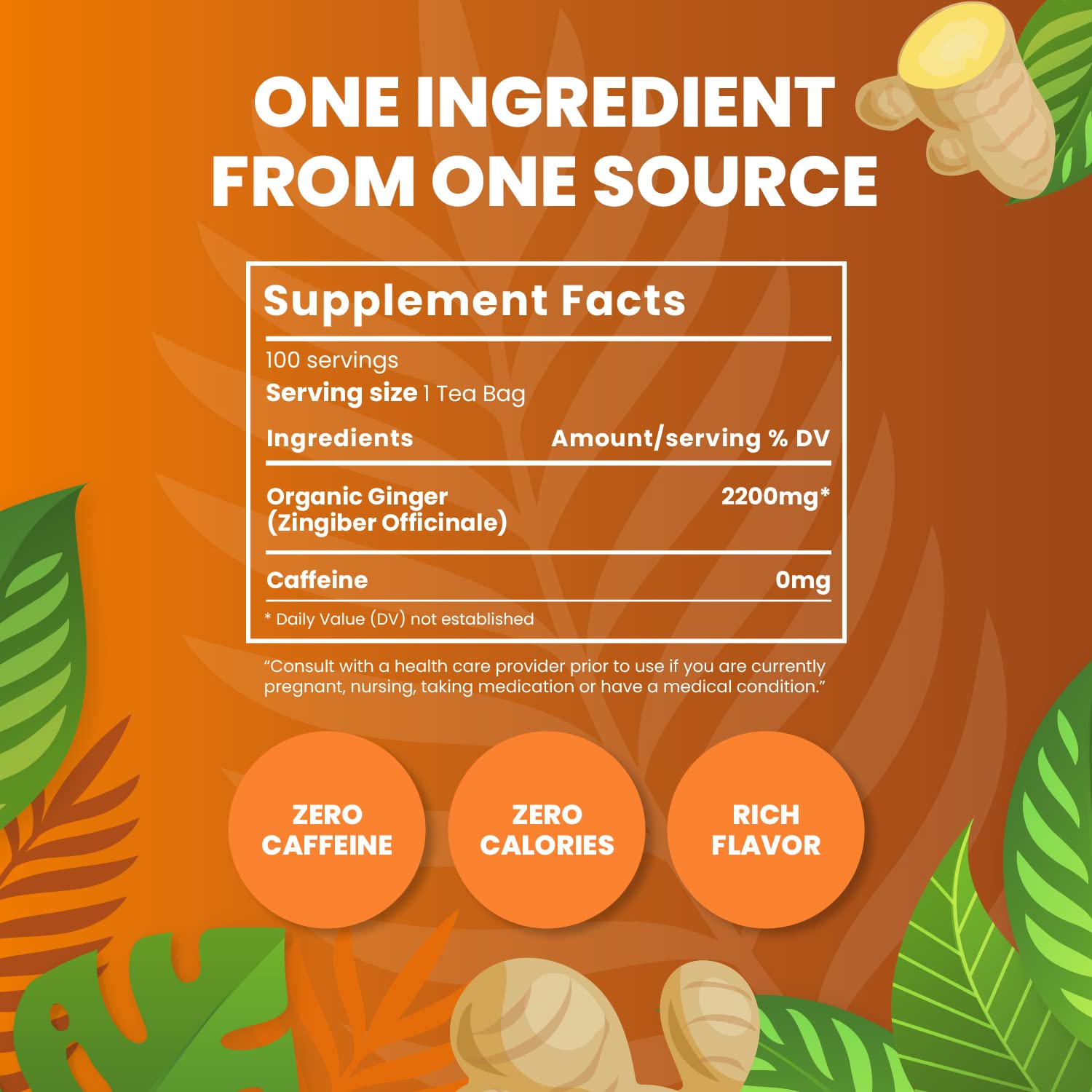 Cederberg Tea Company raw ginger root detail showing single-origin quality benefit