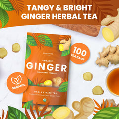 Cederberg Tea Company close-up of compostable tea bag highlighting natural fibers benefit