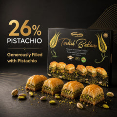 ÇELEBİOĞULLARI sliced baklava top view highlighting uniform pieces and serving ease