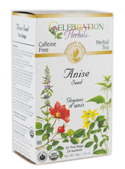 Celebration Herbals front packaging showing organic anise seed benefits
