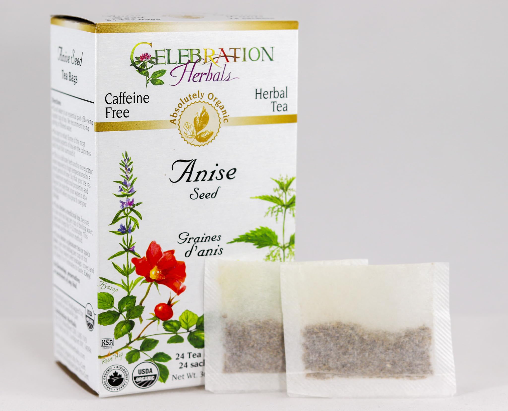Celebration Herbals open box with resealable pouch preserving freshness