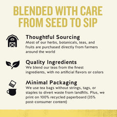 Celestial Seasonings brewed cup in hand showing golden color and calming aroma