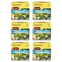 Celestial Seasonings front packaging showing six boxes and product benefit convenience