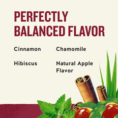 Celestial Seasonings loose blend details showing cinnamon and apple pieces