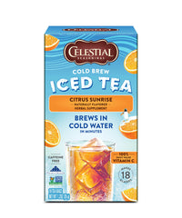 Celestial Seasonings front packaging showing citrus sunrise flavor and benefits