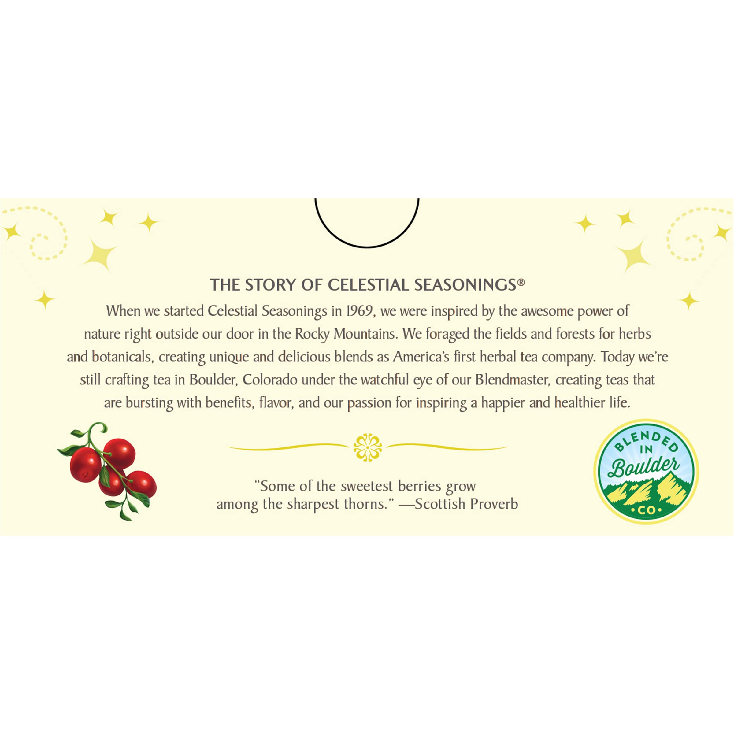 Lifestyle gift basket with Celestial Seasonings tea suggesting holiday entertaining and gifting ease