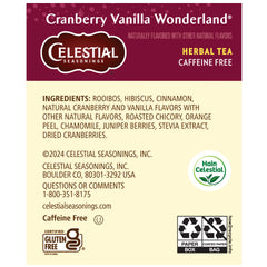 Flat lay of rooibos, hibiscus, cinnamon and vanilla with Celestial Seasonings for natural ingredients clarity