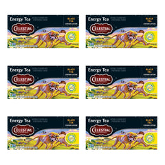 Celestial Seasonings front box showing branding and vanilla black tea benefits