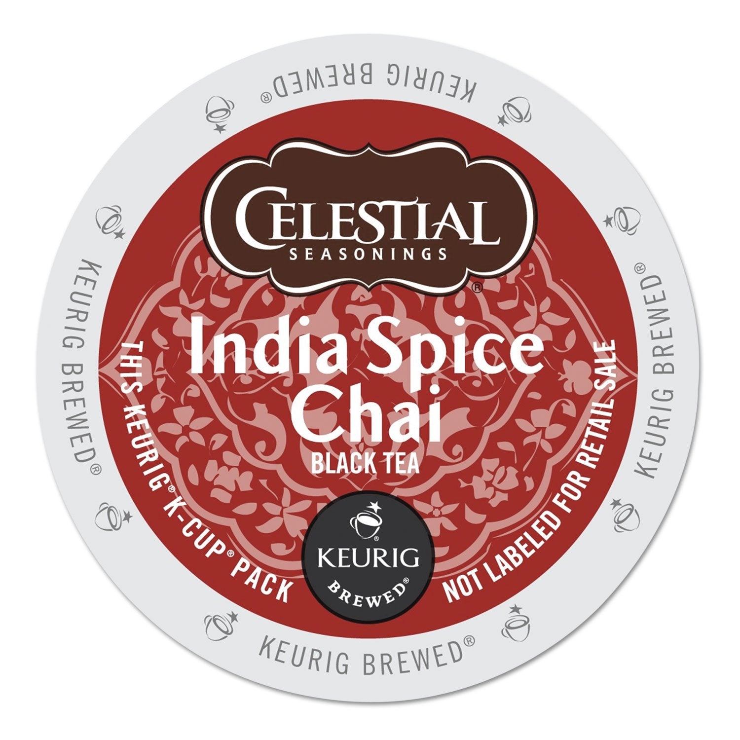 Celestial Seasonings front packaging showing brand and chai benefit of quick brewing