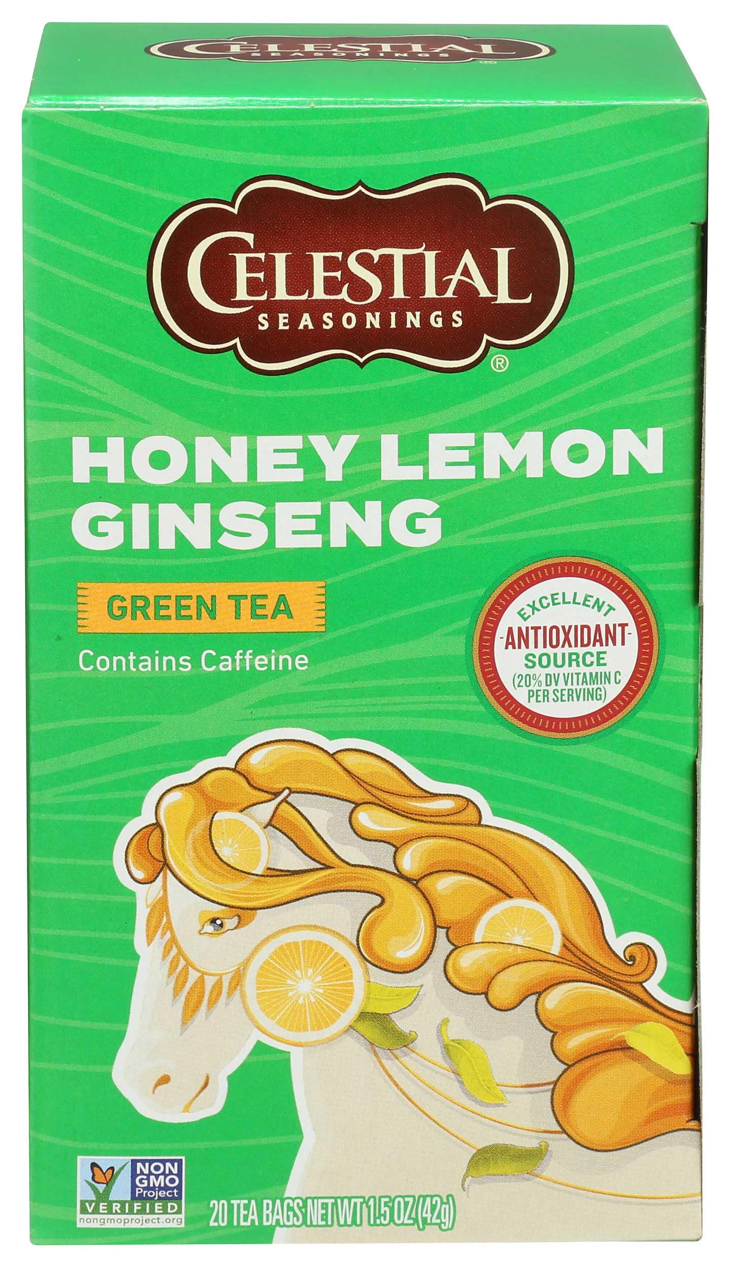 Pitcher of iced Celestial Seasonings tea showcasing refreshing cold brew