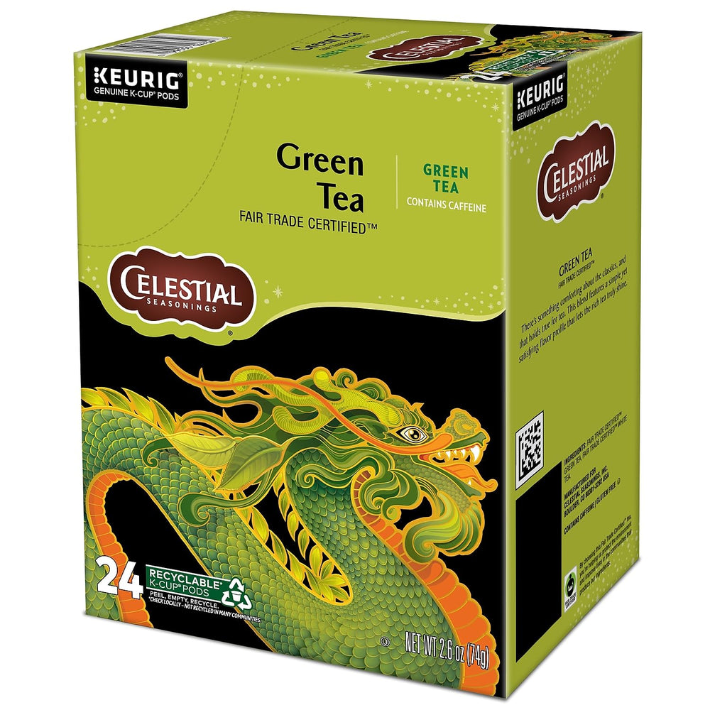 Ingredient label on Celestial Seasonings box showing green and Bai Mu Dan white tea listing