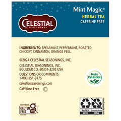 Celestial Seasonings iced tea pitcher with mint leaves illustrating refreshing cold brew