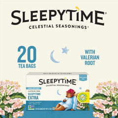 Celestial Seasonings tea bag close-up highlighting simple no-string design