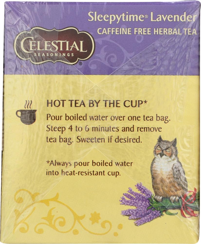 Celestial Seasonings tea bag closeup featuring tag and clear herbal blend benefits